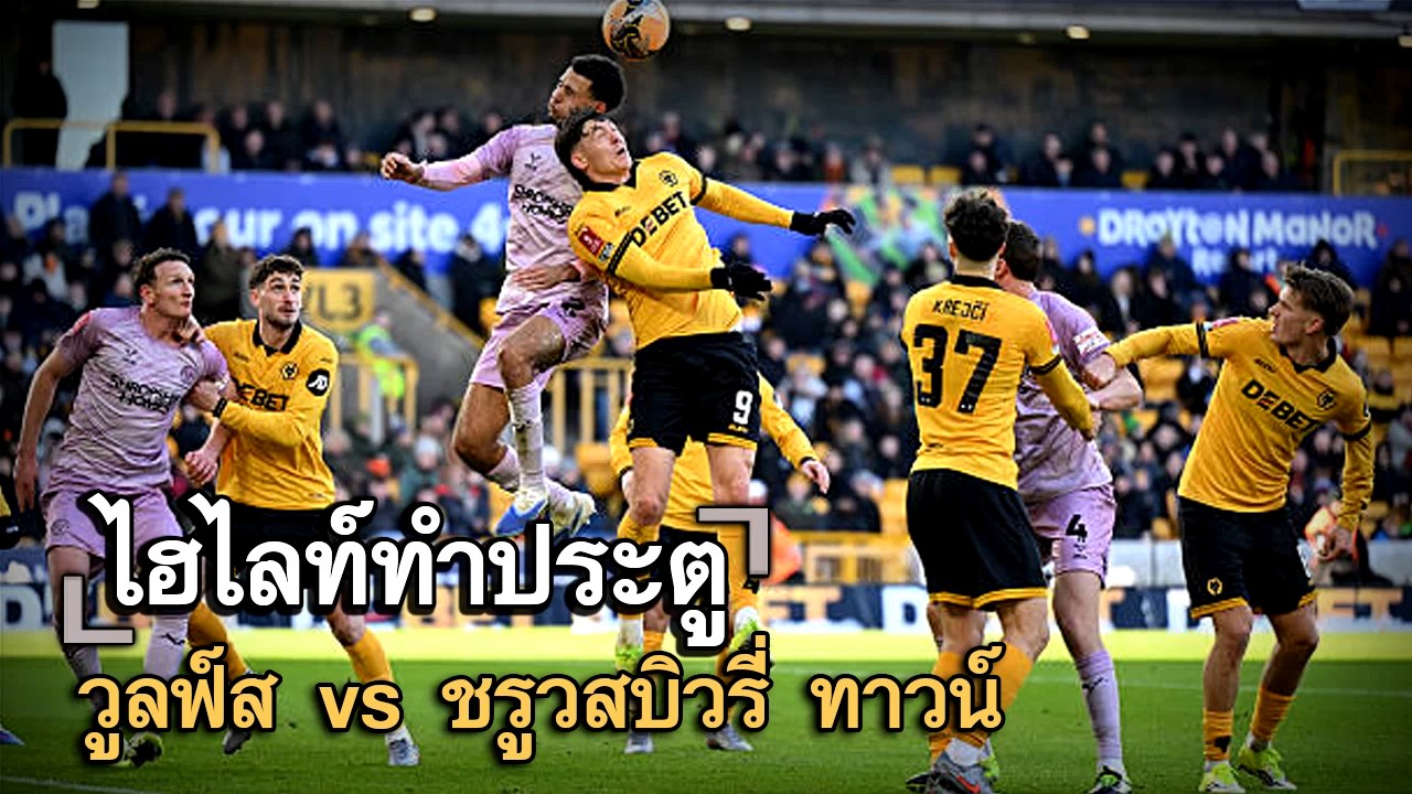 ไฮไลท์ประตู วูลฟ์ส vs ชรูวสบิวรี่ ทาวน์